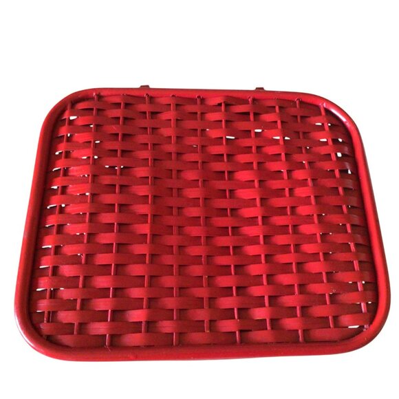 Red Woven Wooden Basket Hinged Lid Dresser Storage Accessory Box Philippines - Picture 5 of 14